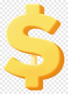 A 3D rendered golden dollar sign.