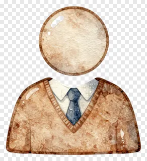 Abstract icon of a person in business attire with watercolor effect.