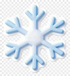 A light blue and white snowflake icon.