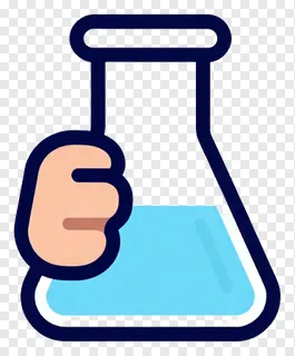 A beaker containing liquid.