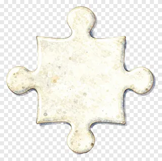 A beige puzzle piece with a textured surface.