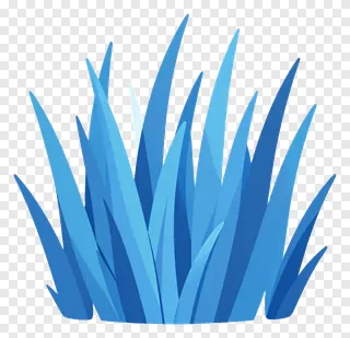 Blue gradient kash grass clump icon.