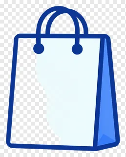 A blue shopping bag with a gradient effect.