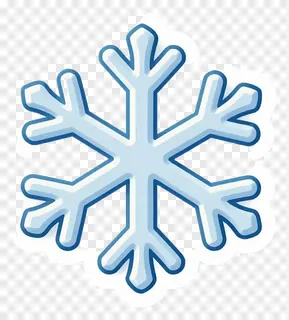 A blue cartoon snowflake icon.