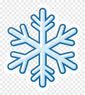A blue snowflake icon with a thick outline.