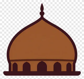 A brown mosque dome with a finial on top.