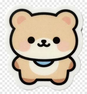 A cute cartoon bear icon with a blue collar.
