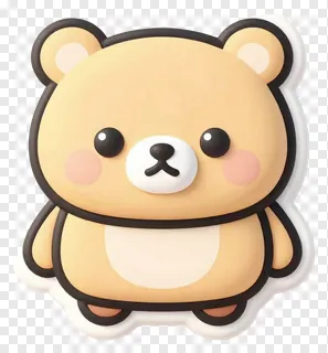 A cute 3D bear icon with a smiling face.
