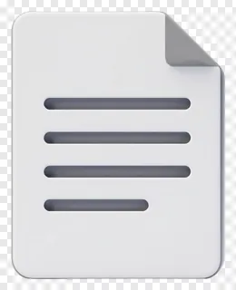 Document icon with folded corner and text lines.