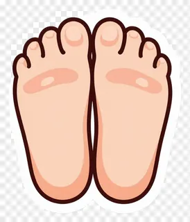 Cartoon illustration of two bare feet facing forward.