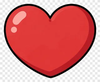 A shiny red heart with light reflections.