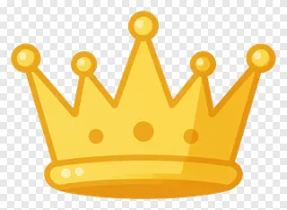 A golden crown with five points and gem-like accents.