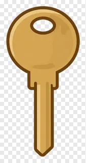 A golden key icon with a rounded bow and simple bit.