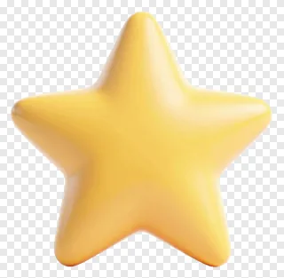 A yellow star rating icon with a glossy finish.