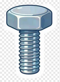 A metallic bolt with a hexagonal head.
