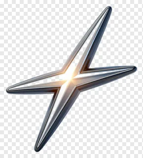 A shiny metallic star with a glowing center.