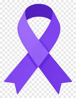 A purple ribbon with a gradient color effect.