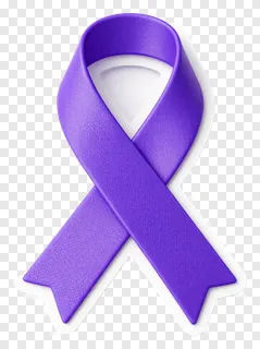 A purple ribbon with a textured surface.