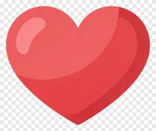 A red heart icon with a smooth gradient fill.