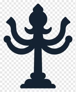 Black trident symbol for goddess Durga