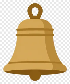 Golden traditional brass bell icon