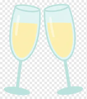 Two champagne glasses side by side for a toast.