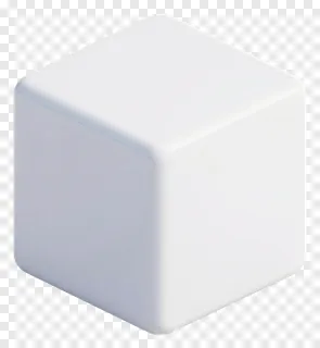 A white 3D cube icon with rounded edges.