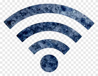 Blue watercolor WiFi symbol icon