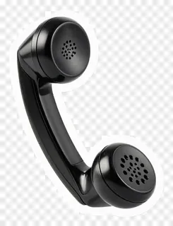 A black classic telephone receiver.