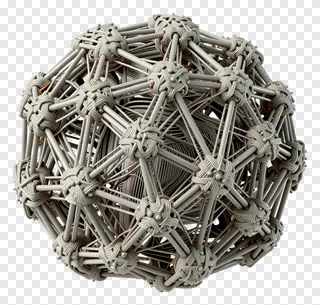 Abstract 3D model of a neural network structure with interwoven rods and knots.