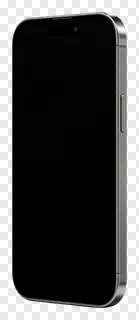 Silver smartphone in side profile view