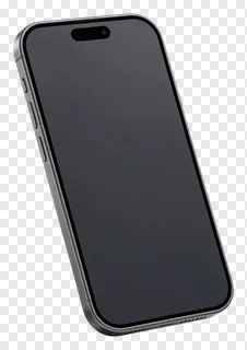 Silver smartphone tilted on a white surface