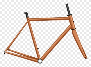 Bicycle frame constructed from copper pipe tubing.