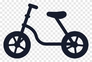 Dark blue three-wheeled cargo bicycle on white.