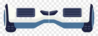 Sleek futuristic hoverboard on white background.
