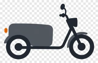 Stylized motorcycle with attached sidecar