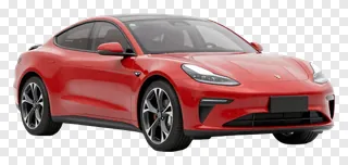 A red car with a white background.