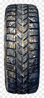 Close-up of a rubber tire tread pattern.