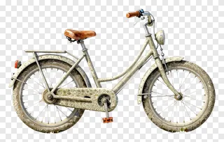 Vintage-style bicycle carved from stone with decorative details.