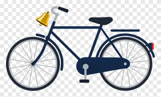 Vintage-style bicycle equipped with a brass bell.