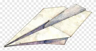 A vintage-style paper airplane with decorative patterns.