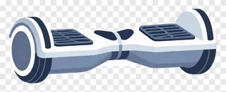 A futuristic hoverboard with large wheels.