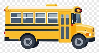 Yellow school bus shown in profile view.